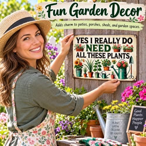 Bestylez Garden Gifts I Really Need All These Plants Vintage Gardening Signs for Home Garden Greenhouse Living Room Bedroom Yard Outdoor Decor 8X12 Inch (3362) B0F246BKWY
