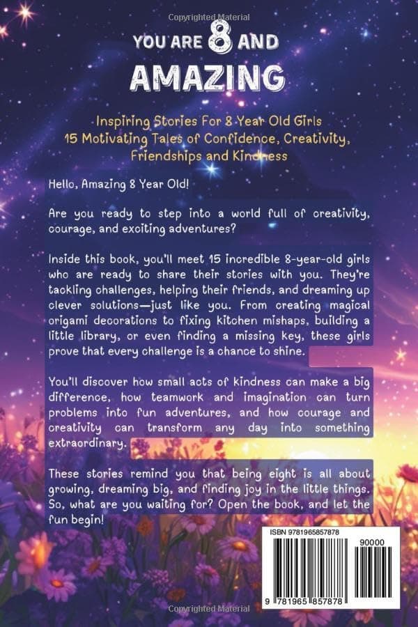 You Are 8 And Amazing! Inspiring Stories For 8 Year Old Girls: 15 Motivating Tales About Confidence, Creativity, Friendships and Kindness (You Are Amazing!)