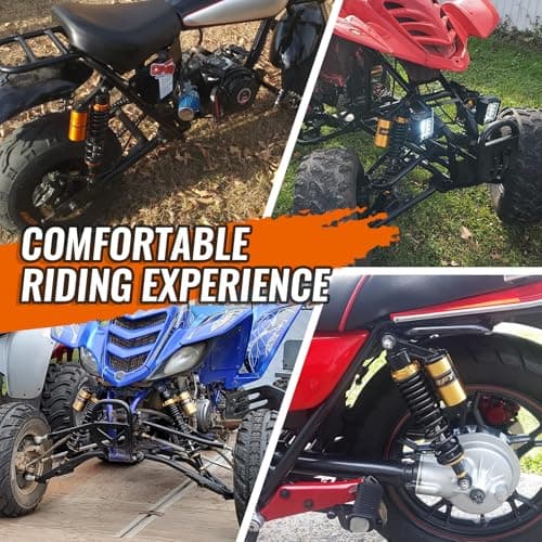 GZYF 13.4 inch Universal Motorcycle Rear Air Shock Absorbers 340mm for HONDA for Suzuki for Yamaha for Kawasaki ATV Go Kart Quad Dirt Sport Bikes,Gold