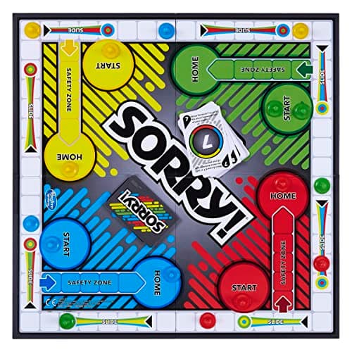 Sorry! Board Game for Kids Ages 6 and Up; Classic Hasbro Board Game; Each Player Gets 4 Pawns; Family Game