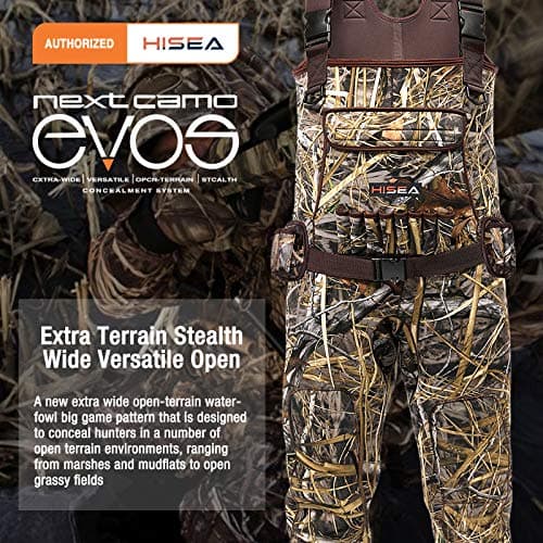 HISEA Hunting Waders for Men with 600G Insulated Boots, 4.5mm Neoprene Waterproof, Bootfoot Chest Wader Fishing Duck Hunting