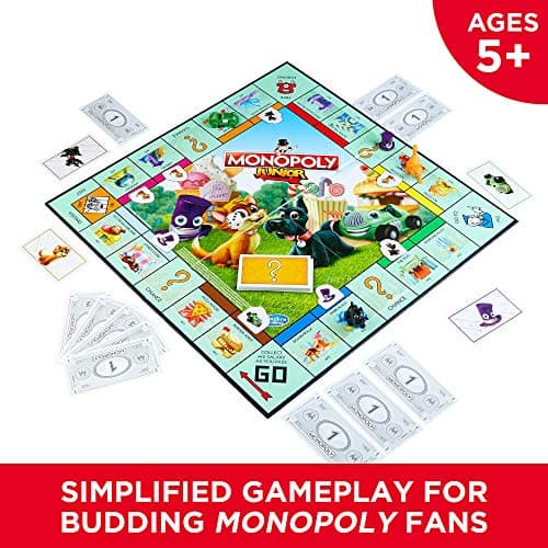 Monopoly Junior Board Game for 4 Players, Ages 5 and up (Amazon Exclusive)