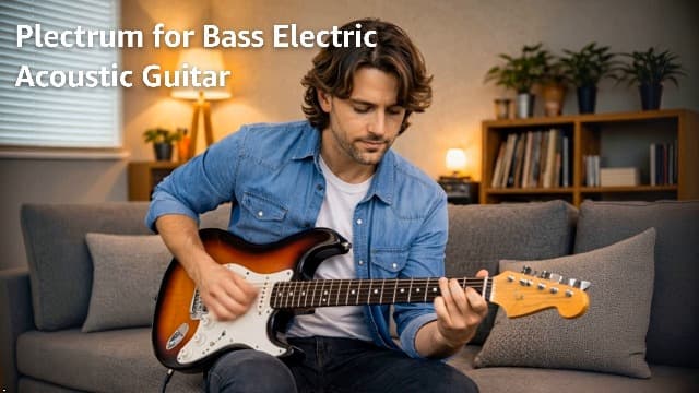 ROTOPATA Guitar Picks with Organizer Storage Box, 0.5 0.75 1.0 mm Thin Medium Heavy Plectrums, Colorful Celluloid Guitar Accessories for Bass Electric Acoustic Guitars Ukulele, 15 Pack