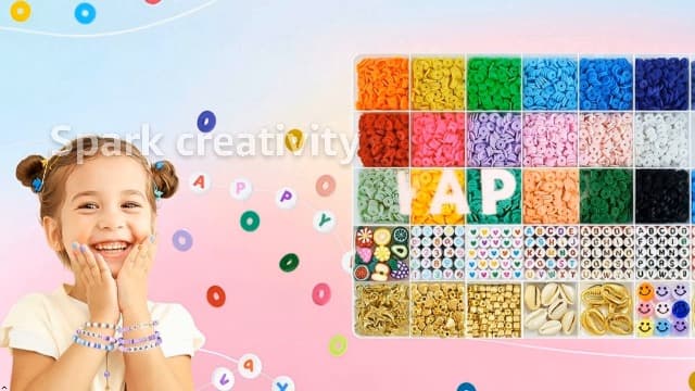 OHOME Stocking Stuffers for Kids - 5300 Clay Beads Bracelet Making Kit,Arts and Crafts for Kids Ages 8-12,Christmas Gifts Crafts Games Toys for 3-10 Year Old Birthday,Travel Essential