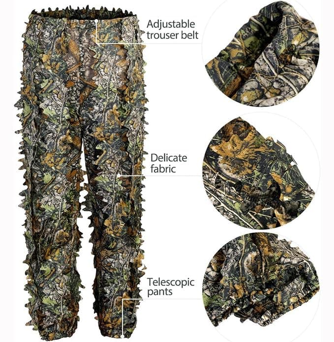 SCYLFEHDP Ghillie Suit, 3D Leafy Ghillie Suit and Camo Suit, Ghillie Suit for Men， Camouflage Suits, Turkey Hunting, Lightweight Gear Hunting Clothes for Outdoor Woodland and Halloween.