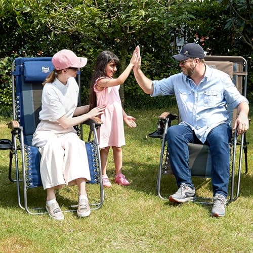 Timber Ridge Oversized Zero Gravity Chair, Padded Reclining Lounge Chair with Adjustable Headrest & Cup Holder, Heavy Duty Support 350 lbs, Foldable for Camping, Lawn, Outdoor & Indoor