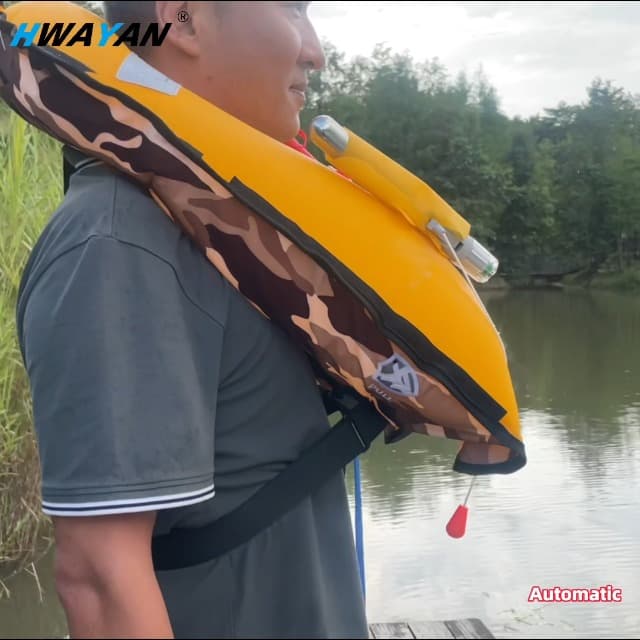HWAYAN Manual Inflatable Life Jacket| Inflatable PFD Vest Adult| Life Vest for Adults| Outdoor Water Sports| Supports up to 330 lbs|33g of Carbon Dioxide Cylinder