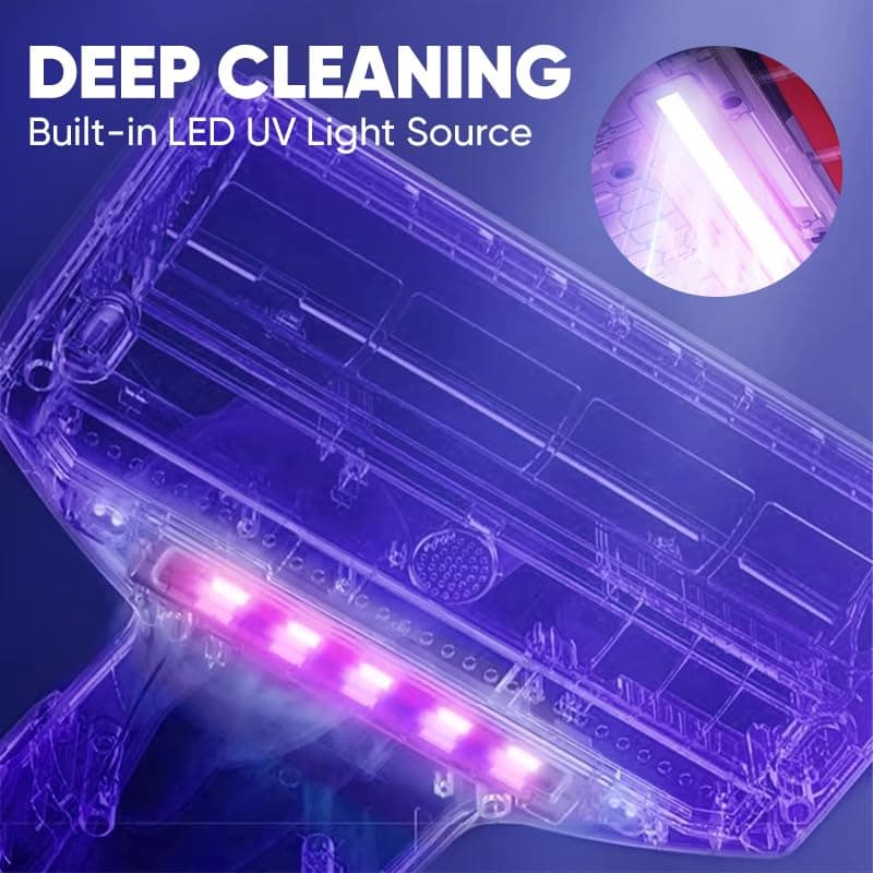 Saker Powerful UV Bed Vacuum Cleaner: Mattress Vacuum Cleaner with Hot Air| 14kPa Suction Power with HEPA Filtration - High-Frequency Tapping & Smart Dust Sensor for Bed,Couch,Fabric Cleaning