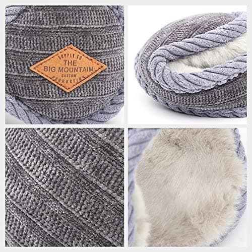 Surblue Winter Unisex Earmuffs Knit Foldable Adjustable Wrap around Ear Warmers