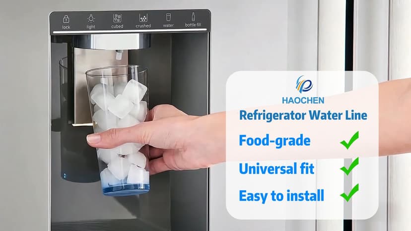 Refrigerator water line - 4 FT Premium Stainless Steel Braided Ice Maker Water Hose,Food grade PEX Inner Tube Fridge Water Line with 1/4" Fittings for Refrigerator Ice Maker