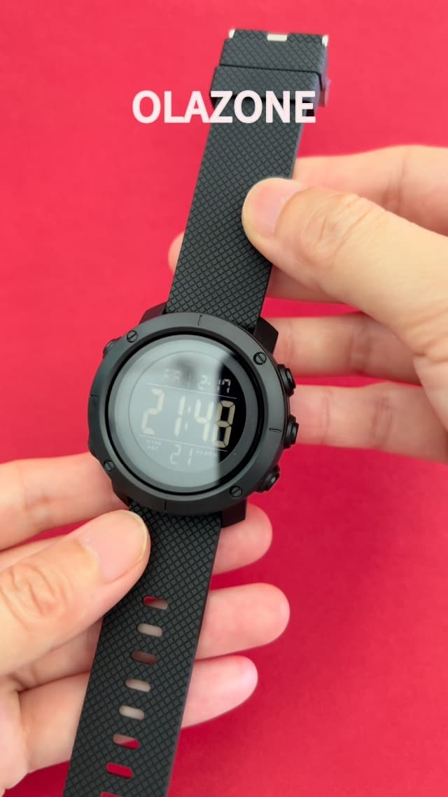 SNE Digital Watch Sports Waterproof Military Back Light Small Watch for Men Black 1426