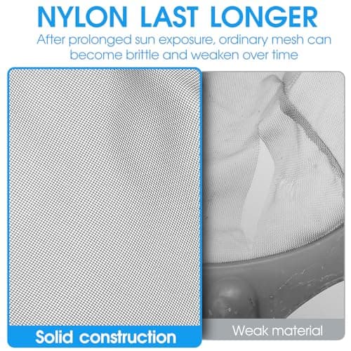 Pool Skimmer Net with Self-Repair Fine Nylon Mesh Bag, Pool Leaf Rake for Above Ground Pools & In-ground Pools, Pool Nets for Cleaning - Original Series(No Pole)