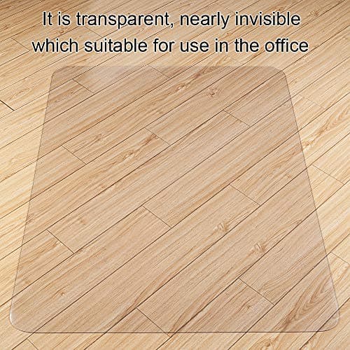 Kuyal Clear Chair mat for Hard Floors 36 x 48 inches Transparent Floor Mats Wood/Tile Protection Mat for Office & Home (36" X 48" Rectangle)
