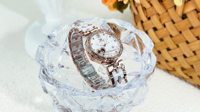 OLEVS Womens Watches Automatic Luxury Dress Ladies Watch Ceramic Strap Rose Gold Self Winding Female Wrist Watch