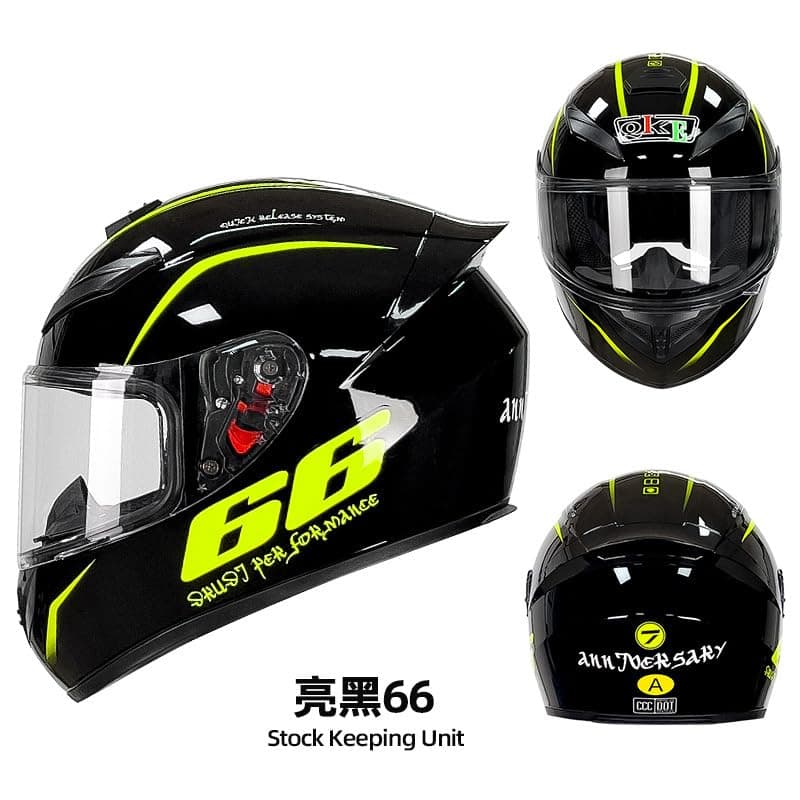 Motorcycle Helmet Racing Motocross Helmets Full Face Helmet with Internal Tinted Visor & DOT Approved for Moped ATV Cruiser Scooter