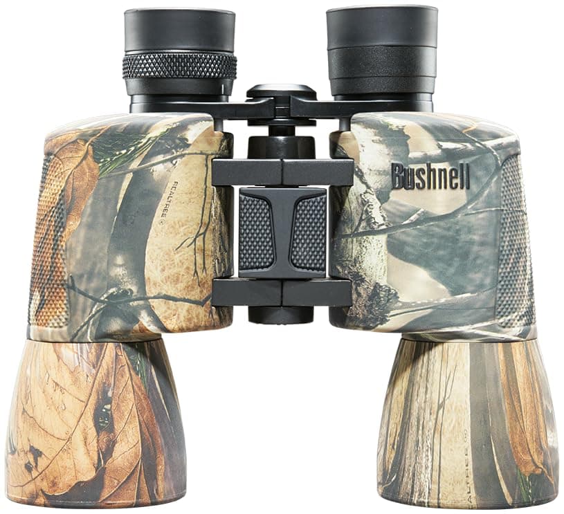 Bushnell PowerView 10x50mm Porro Prism Instafocus Binoculars – Realtree AP Camo, Ideal for Hunting, Birding, Hiking & Outdoor Adventures