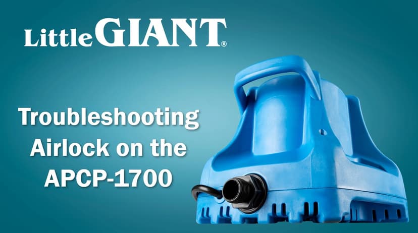 Little Giant APCP-1700 115-Volt, 1/3 HP, 1745 GPH, Automatic, Submersible, Swimming Pool Cover Pump with 25-Ft. Cord, Light Blue, 577301