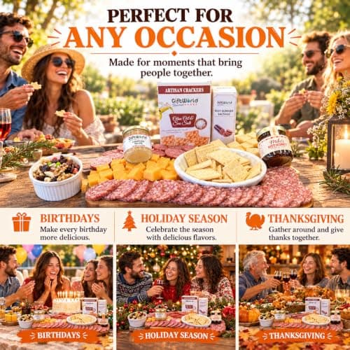 Food Gifts for Men, Meat Sampler For Men, Tailgating, Business, Congratulations, Care Packages, Thanksgiving & Holiday Gifts Charcuterie Meat and Cheese Gift Basket, Charcuterie Board Food Items B09TZ6BMRD