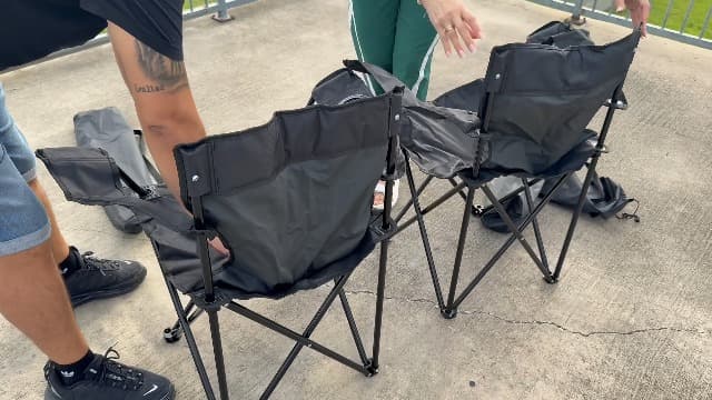 2 Pack Lightweight Folding Camping Chairs, Outdoor Lawn Beach Chair with Cup Holder & Carry Bag for Travel, Fishing, Picnic, Backyard, Hiking