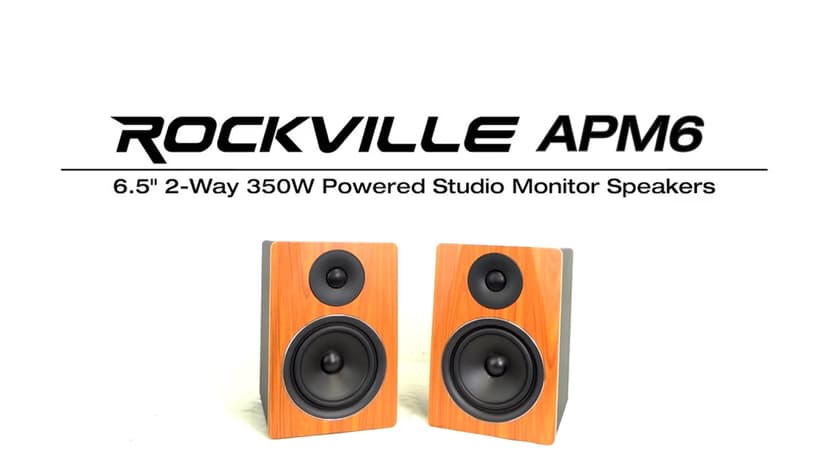 2) Rockville APM6W 6.5" 2-Way 350W Active/Powered USB Studio Monitor Speakers