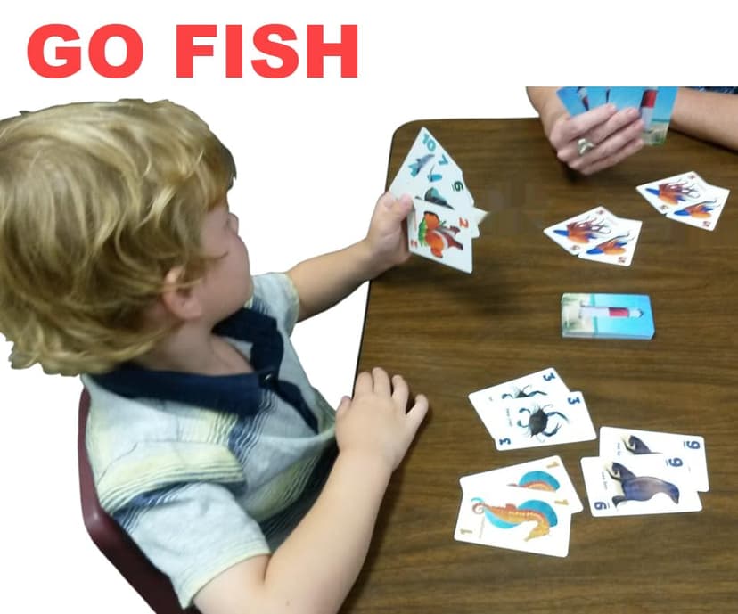 GO FISH Untamed Oceans, a Go Fish Card Game for Kids 4-8 and Up – Play Old Maid and Slap Jack with Same Deck – Easy to Learn – Family, Board Game Night and Classroom Party Fun – Great Gift Idea