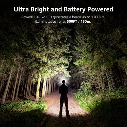 Lepro HeadLamp, 2 Pack Super Bright LED Head lamp with 6 Lighting Modes, Waterproof, Battery Powered LED Lightweight Headlight for Cycling Running Camping for Kids Adults