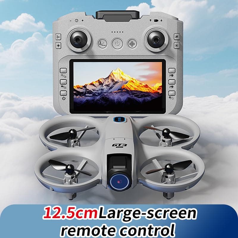 FPV Drone with HD Camera Sceen Remote Controller, Optical Flow Positioning & Intelligent Obstacle Avoidance Mini RC Quadcopter Beginner-Friendly Indoor Outdoor Aerial Photography GT3 Drone for Adults