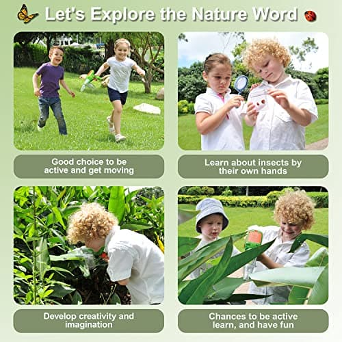 PLAY Bug Vacuum for Kids,Bug Catcher kit for Kids,Eco-Friendly Bug Suction Toy Vacuum with Magnifying Glass Viewing Chamber, for Boys Age 4+