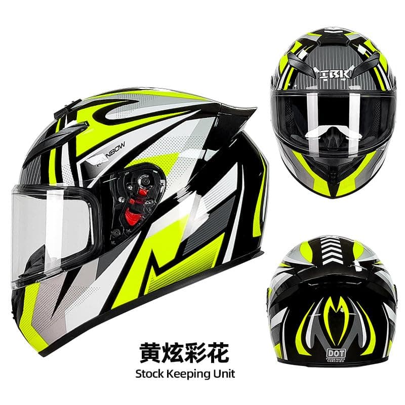 Motorcycle Helmet Racing Motocross Helmets Full Face Helmet with Internal Tinted Visor & DOT Approved for Moped ATV Cruiser Scooter