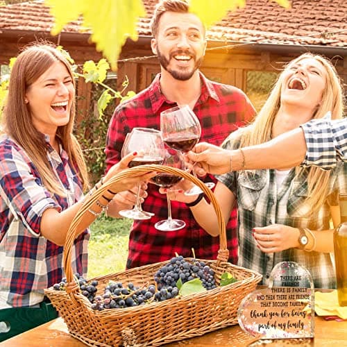 Christmas Friendship Gift for Women Girls Going Away Best Friend Birthday Gifts Friend Acrylic Plaque for Coworker Retirement Christmas Keepsake Decor(Heart)