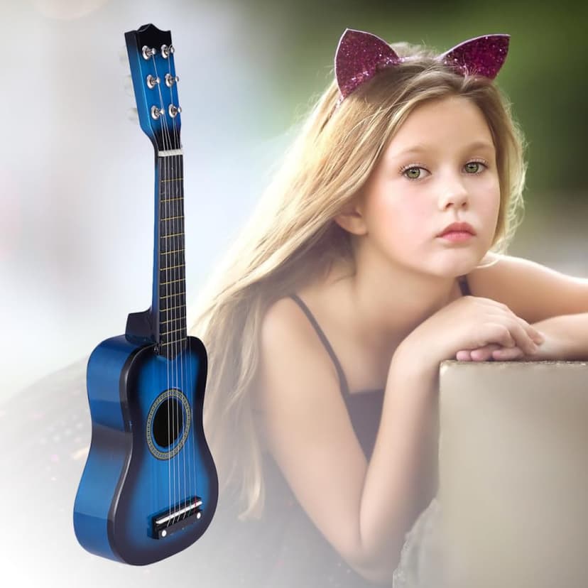 CVUTOVO Wooden Acoustic Guitar for Portable Musical Instrument for Boys Easy to Play with Low String Action for Design with High Sound Quality