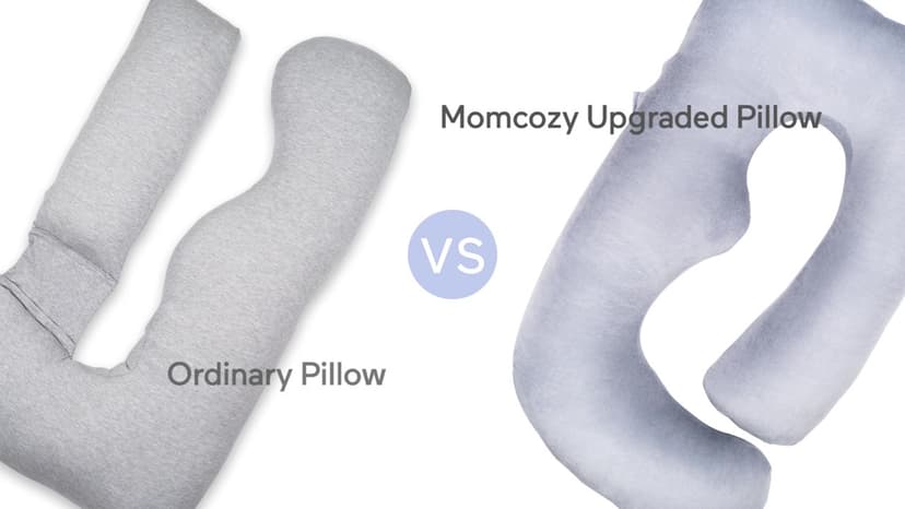 Momcozy Pregnancy Pillows for Sleeping, U Shaped Full Body Maternity Pillow with Removable Cover - Support for Back, Legs, Belly, HIPS for Pregnant Women, 57 Inch Pregnancy Pillow for Women, Grey