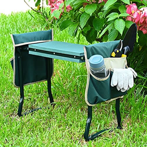 KVR Upgraded Garden Kneeler and Seat with Thicken & Widen Soft Kneeling Pad,Heavy Duty Foldable Gardener Stool with 2 Tool Pouches,Gardening Gifts for Women Mom Men Seniors¡­… B0972Y5LTY