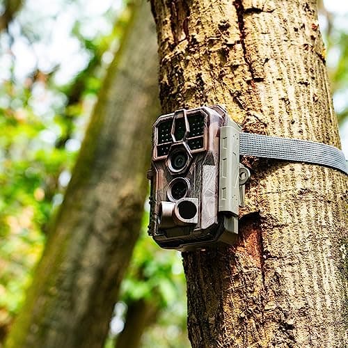 GardePro E5S Trail Camera (Non-Cellular, Non-WiFi), 64MP Photo & 1296P HD Video, 0.1s Trigger, 100ft No-Glow Night Vision, Motion Activated Wildlife Camera