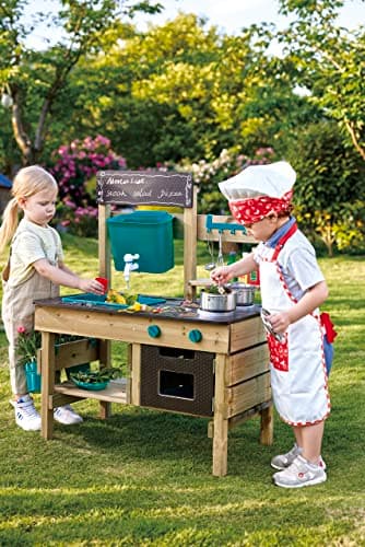 Hape Outdoor Kitchen | Mud Kitchen Wooden Toy Playset with Accessories, for Children Ages 3+ Years