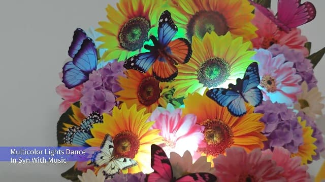 Birthday Cards with MUSIC & LIGHTS, Pop Up Happy Birthday Card, Sunflower & Butterfly, 10 Inch Life Sized Forever Flower Bouquet Gifts for Women Mom Grandma