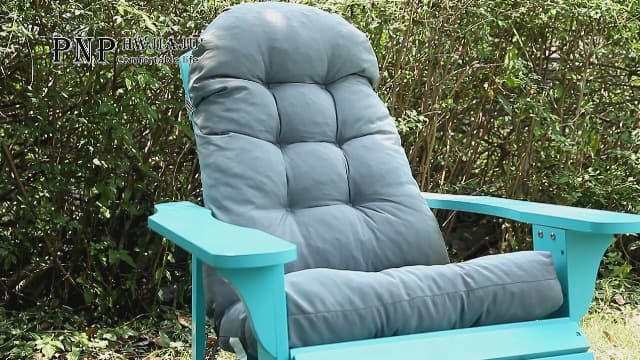 Adirondack Chair Cushion, Rocking Chair Cushion 44x19.4x4 inch, High Back Patio Cushions of Upper and Lower with Ties, Sunscreen and Fade-Resistant (Beige, 2)