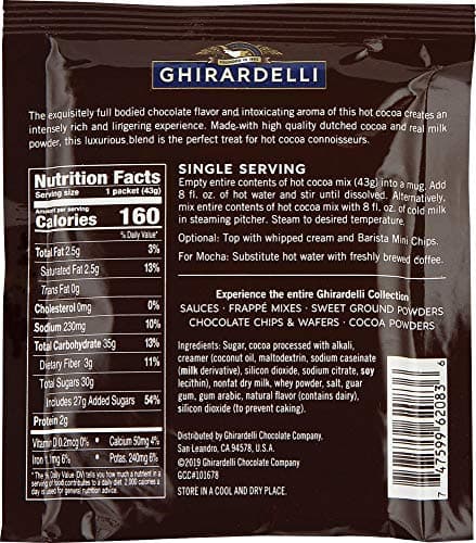 Ghirardelli Premium Hot Cocoa Envelopes, Rich chocolate, 22.7 Ounce (Pack of 15)