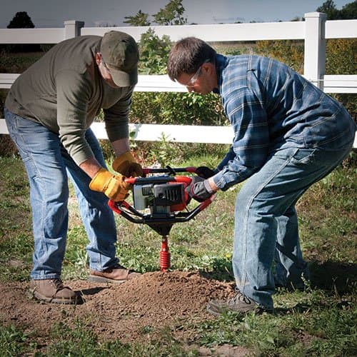 EARTHQUAKE 10310 Dually 1 or 2-Person Earth Auger Powerhead, 52cc 2-Cycle Viper Engine, Fits All Auger Bits 2”-10” Wide