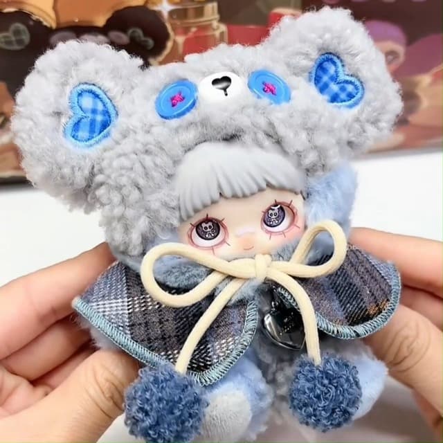 CALEMBOU Plush Blind Box Pendant, Kawaii Maymei Tiny Bear Cookie Series Stuffed Blind Box Keychain, Kawaii Mystery Vinyl Plush Bag Charms Collectible for Birthday Christmas B0FZ94D196