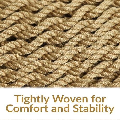 Sunnydaze Outdoor Hammock Chair Swing for Reading - Hanging Hammock Swing for Indoor or Patio - 300lb Capacity - Caribbean XL - Tan