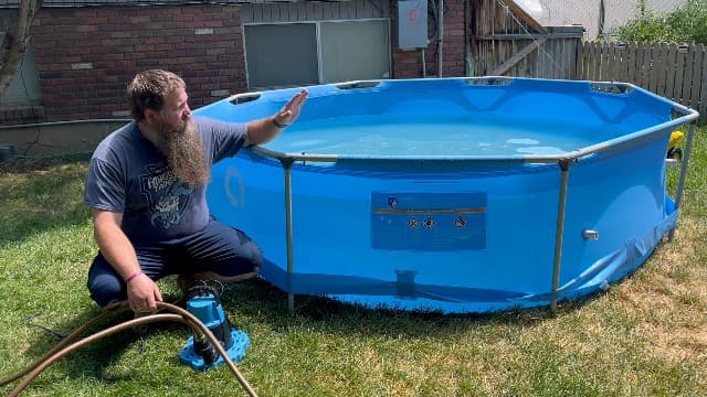 1 HP Automatic Swimming Pool Cover Pump, 5000 GPH 115V Submersible Pump with 3/4” Check Valve Adapter & 26ft Power Cord, Water Removal for Pool, Hot Tubs, Rooftops, Water Beds and more