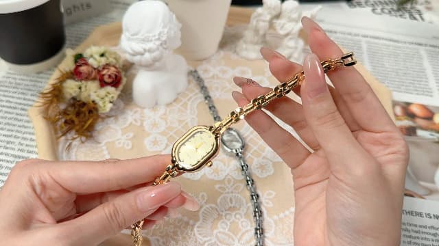 JewelryWe Square Small Ladies Watch: Quartz Analog Women Detachable Stainless Steel Band Tank Diamond Markers Vintage Bracelet Wristwatch