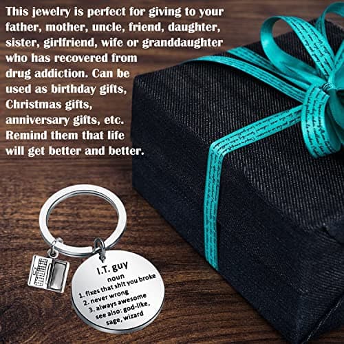 TIIMG Information Technology Guy Keychain Gift for Computer Repair Technician