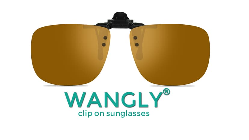 WANGLY Polarized Unisex Clip on Flip up Sunglasses over Prescription and Reading Glasses Frames