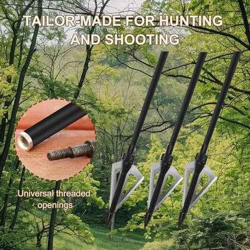 12 Pack Hunting Broadheads with Storage Case 3 Blades Archery Broadheads 100/125 Grain Screw-in Arrow Heads Arrow Tips for Traditional Bows and Compound Bow