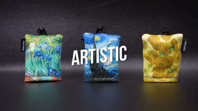 SPUDZ Classic Microfiber Lens Cleaner – Clip-On Pouch, Washable – for Binoculars, Scopes, Glasses, Screens | Black, 6 x 6 Inch