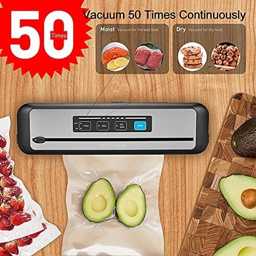 INKBIRD WIFI Sous Vide Cooker ISV-100W and Vacuum Sealer Machine | 1000W Sous-Vide Cooker Immersion Circulator with 14 Preset Recipes on APP and Thermal Immersion, Fast-Heating with Timer