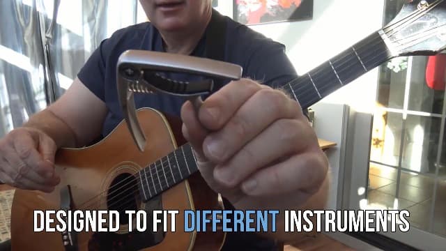 Guitar Capo (2 Pack) for Acoustic Guitars, Ukulele, Banjo, Mandolin, Bass - Made of Ultra Lightweight Aluminum Metal (1.2 oz!) for 6 & 12 String Instruments - Nordic Essentials (Red + Gold)