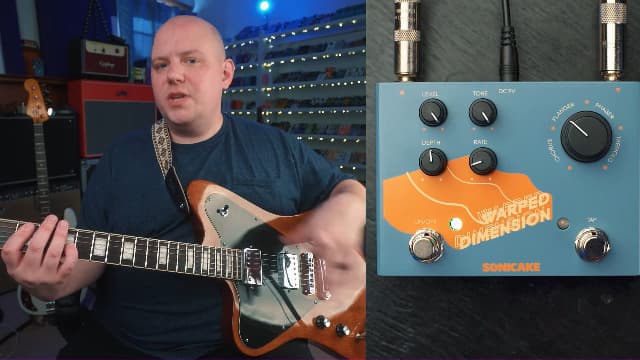 SONICAKE Modulation Guitar Effects Pedal 4 Mode of Chorus, Flanger, Phaser & Tremolo Digital Warped Dimension